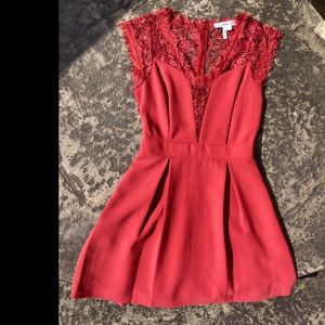 BCBGeneration pink lace inset mini dress 2